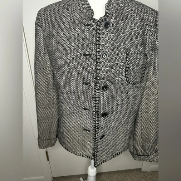 Christopher & Banks Jacket with Mandarin Collar size S - Picture 2 of 7